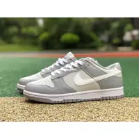 在飛比找蝦皮購物優惠-Nike Dunk Low 灰白色 白勾 皮革 低幫 滑板鞋