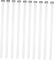 Totority 10pcs Goal Straps Sewing Tool Cable Ties Fastener Hook Loop Strap Sewing Supply Strip Cable Tie Fastener Adhesive Strips Fixing Sticker Nylon White