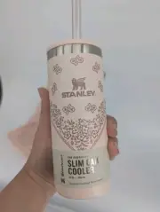 New Stanley Cup Slim Can 10 OZ conch floral Mesa rose