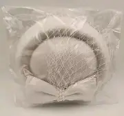Retro Womens Dress Fascinator Wool Felt Pillbox Hat Party Wedding Bow Veil