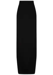 Yves Saint Laurent Black Wool Maxi Skirt - 12 12