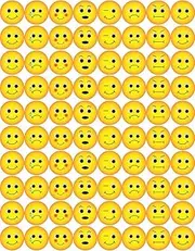 Hygloss Products Emoji Emoticon Stickers - 2000 Stickers - 1/2 Inch, 25 Sheets