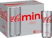 Coca-Cola Diet Soft Drink Mini Can Multipack 6 x 250 ml