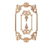 Old Wood Carved Floral Decals Decorative European Style Furniture Wall Frame