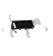 Kong Outerwear Rip-Stop Dog Jacket Reflective Medium ~ Black ~ 17 - 20” NEW