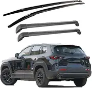 Roof Rack and Cross Bar 4PCS Compatible for -Mazda CX-50 2022-2024 Aluminum Carrier Racks All Black Baggage Rails Roof Rail Black