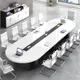 烤漆會議桌長桌簡約現代大會議室辦公桌椅組合橢圓形洽談培訓桌子
