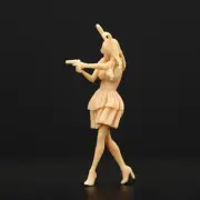 Resin 1/64 Diorama Miniature DIY Model Figure Bunny Killer Doll Unpaint A366