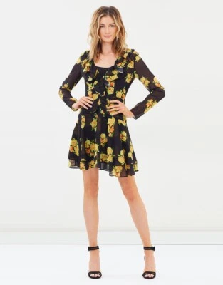 [ COOPER ST ] Womens Cinnamon Mini Print Dress NEW $179.95 | Size AU 18 or US 14