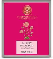 [Forest Essentials] Rose and Cardamom Luxury Sugar Soap, 125g