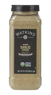 Watkins Gourmet Spice, Organic Garlic Powder, 22.0 Oz. Bottle (21808)