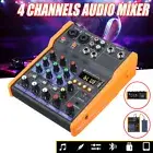 4 Channel Mini USB DJ Studio Audio Mixer Board BT Sound Mixing Console Amplifier