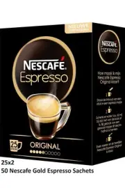 Nescafe Gold Espresso instant Coffee Sachets Pour into Hot Water&Ready To Drink