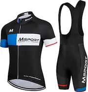 [Msport] Cycling Clothing Complete Set Cycling Jersey + Dungarees Shorts