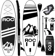 [Roc] Inflatable Stand Up Paddle Boards with Premium SUP Paddle Board Accessories, Wide Stable Design, Non-Slip Comfort Deck for Youth & Adults