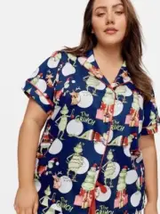 Peter Alexander Womens Christmas The Grinch Shortie Pj Pyjama Set Size 4+ NWT
