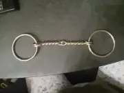 New loose ring snaffle bit twisted wire mouth 5 1/2 in