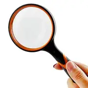 10X Portable Magnifier Glass Lens Handheld Rubber Handle High Magnifying Glass for Reading Newspaper Jewelry Eye Loupe Glass, Back to School Gift