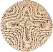 Handwoven Cattail Pouf Cushion Thermal Insulation Yoga Zen Tatami Decor Material