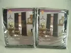 Allen Roth 2pc Bernard II 84-in Black Polyester Light Filtering Curtain Panel