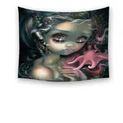 Beautiful Fantasy Painting Dumbo Octopus Mermaid Tapestry