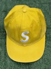 SUPREME® Pigment Coated Canvas S Logo 6-Panel YELLOW SS23 (New)
