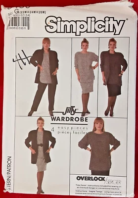 Vintage Simplicity Pattern 8450 Woman's Pants Skirt & Jacket Sewing Project (H)