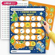 Behavior Chart for Kids at Home - Kawaii Dragon Reward Chart for Boys Girls - Bedtime Routine Chart for Toddlers - Behavior Charts for Sleeping in Own Bed - Responsibility Chart - by Central 23
