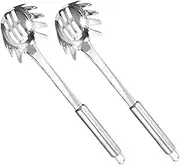 Ciieeo Set of Pasta Spoons Stainless Steel Serving Spoons Spaghetti Server for Cooking and Parties