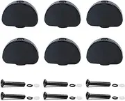 harpfeas 6PCS Metal Big Semicircle Guitar Tuning Peg Buttons,Tuning Key Button Heads Tuners Machine Handle for Folk Electric and Acoustic Guitar (Black)