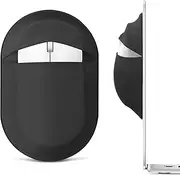 Universal Stick-On Mouse Holder for Laptop, No Glue Remains, Pouch Sleeve Compatible With iPad or MacBook, Black