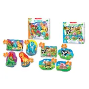 Learning Journey My First Puzzle Sets 4-In-A-Box Dinosaurs And Farm 2-5 years