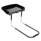 Under Mattress 17 inch Bedside Shelf, Works with Lofts Black Height Adjustable
