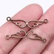 Multicolor 500 Pcs Bronze Plated Wing Connectors 28X5Mm A13405 Diy