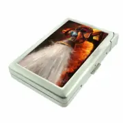 Firefighters D16 Cigarette Case with Built in Lighter Metal Wallet Heroes