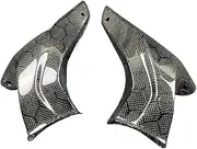 Caliper Radiator Motorcycle Carbon Fiber Brake Disk Cooler Fit for Ducati V4 Fit for Kawasaki H2 S1000RR MT09(Diamonds Glossy)