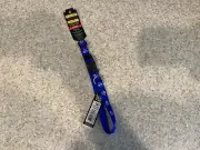 Reflective Adjustable Blue Paws Pet Dog Collar
