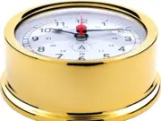 Marine Quartz Clock - R95D - Gold Quartz Clock with Gold Finishing case for Leis
