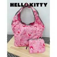 在飛比找樂天市場購物網優惠-【Hello Kitty】蘋果樂園摺疊手提袋-粉紅KT00Q