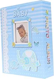 OSOLADY 6 Photo Album Pages Interstitial Design Creative Commemorative Book for Growth Blue Storage for Pictures and Memories present Decoration