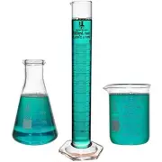 Beaker, Flask, Cylinder Set, 3.3 Boro. Glass - 3 Pieces - 250ml Beaker, 250ml