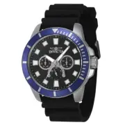 Invicta Men's PRO DIVER Blue Bezel Black Dial 45mm Day Date 24hr Watch 46927