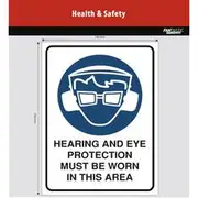 Fantastic Stickers Hearing And Eye Protection Sign 25cm - B-FB25-HSR-HEP
