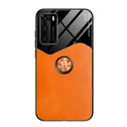 2PC PU Leather Ring Car Magnetic Case for Huawei P40 Phone Cover Coque Fundas