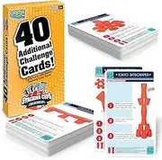Gamie Challenge Cards for Stacking Cups Game - 40 Additional Cards with Instructions - 20 Medium and 20 High Difficulty Cards for Next Level Fun - Stacking Cups Sold Separately