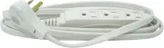 Woods SlimLine Indoor Flat Extension Cord, 8 Ft, 16 8 Foot (Pack of 1), White