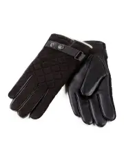 [Ozwear Ugg] Quilted Touch Screen Glove in Black