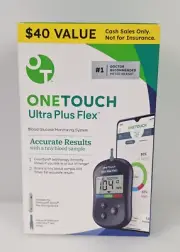One Touch Ultra Plus Flex Meter Blood Glucose Monitoring System w Lancing Device