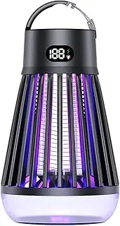 Mosquito Killer Lamp, Bug Zapper Insect Killer Fly Repellent Electric with Night Light, Powerful Mosquito Repellent Pest Control Traps for Indoor and Outdoor (Black)