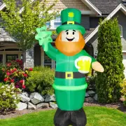 8 Feet St. Patrick's Day Inflatable Leprechaun Lighted Blow Up Yard Decoratio...